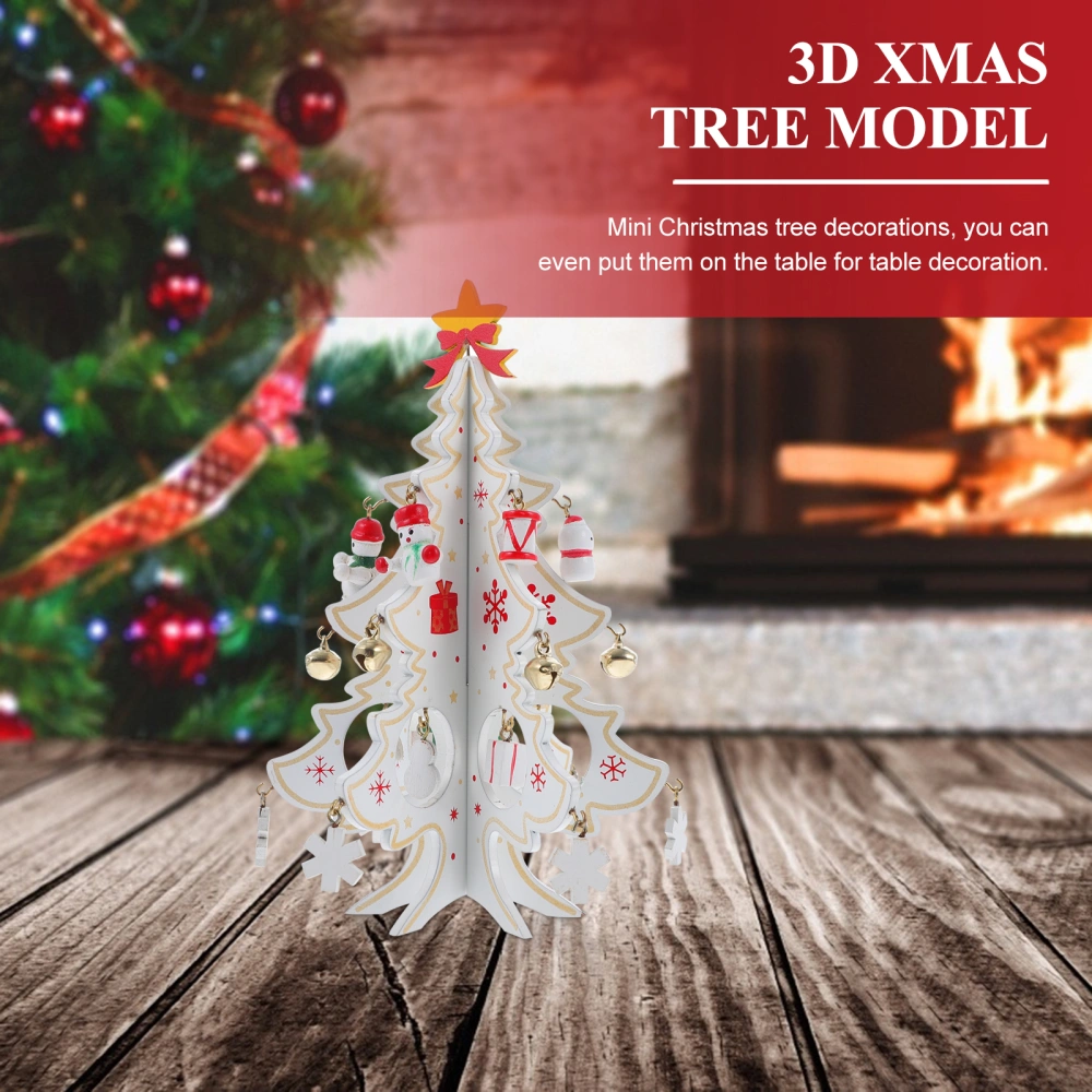 Decorative 3D Xmas Tree Model Mini Xmas Model Christmas Party Decor Tree