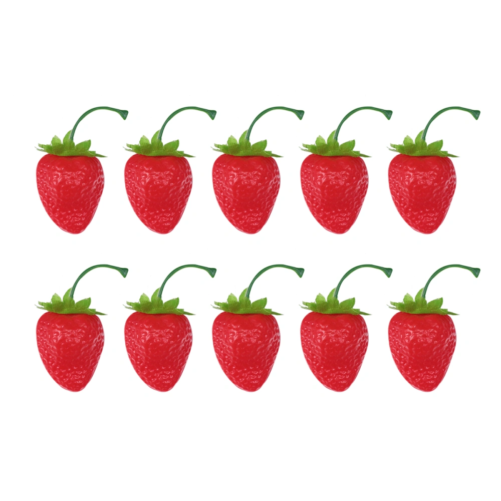 30Pcs Imitation Strawberry Models Delicate Lifelike Fruit Strawberry Ornaments Vivid Photography Props