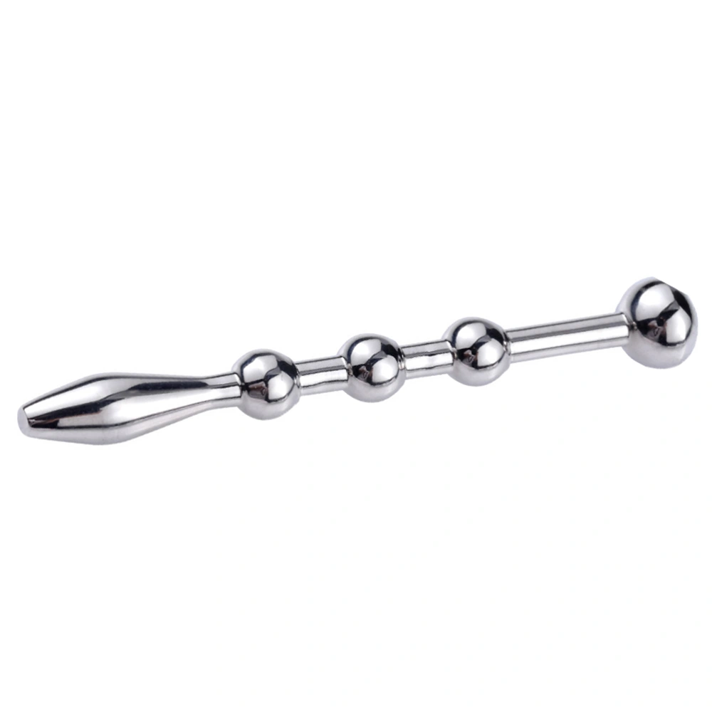 Urethral Dilation Stick Stainless Steel Urinary Plug Stimulate Urethral Dilator Masturbation Rod Penis Plug Masturbation Toys for Men (Silver, Three Beads Style, 6mm)