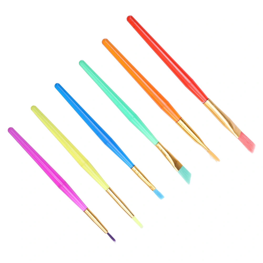 12pcs Kids Paint Brushes Pointed Tip Paintbrushes  Nylon Hair Artist Paint Brushes