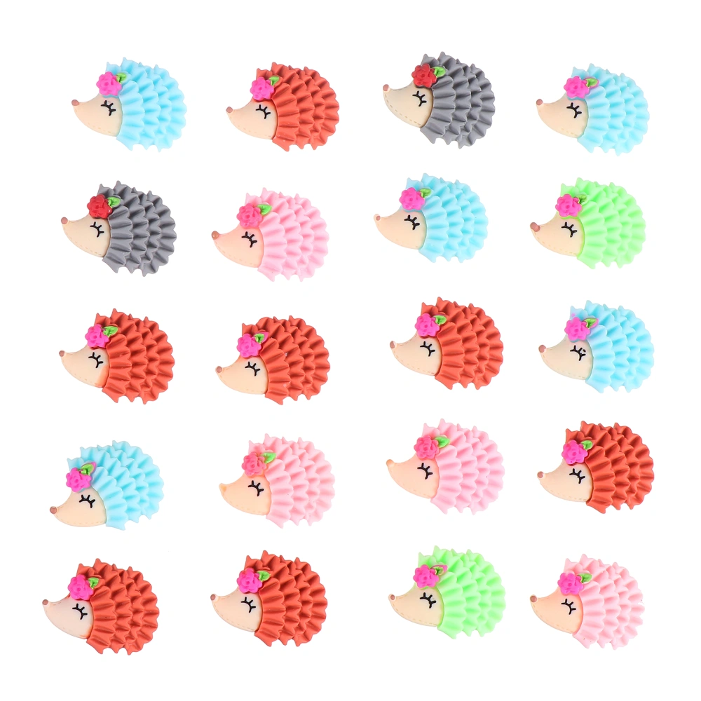 20Pcs Lovely Hedgehog DIY Accessories Hair Clip Accessories Refrigerator Patches