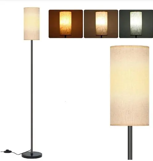 Bedroom Floor Lamp LED Floor Lamp Modern Standing Lamps For Living Room Office Study(EU Plug)