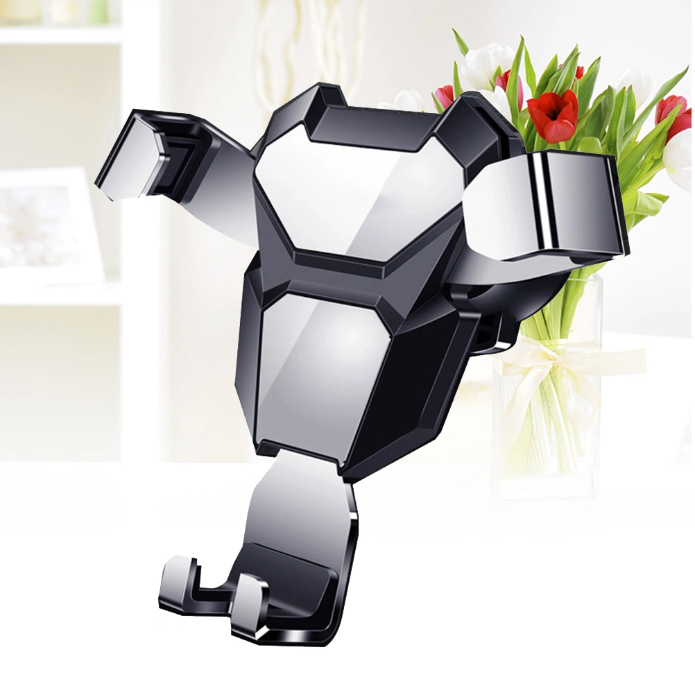 Car Phone Holder for Phone In Car Anti-fall Anti-mobile Phone Scratching Car Air Outlet Gravity Mobile Phone Bracket Silver
