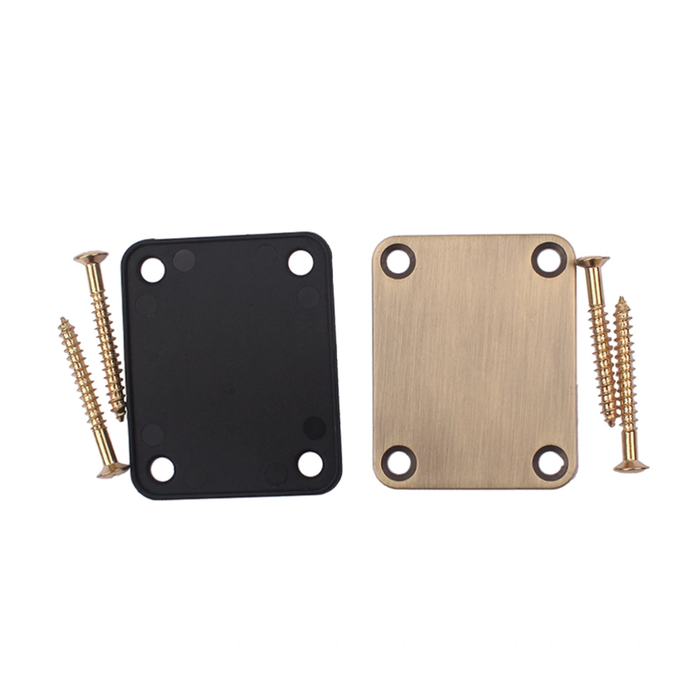 2pcs GV116 Electric Guitar Neck Plate Bass Guitar Neck Strength Connecting Board Joint Plate with 4 Screws