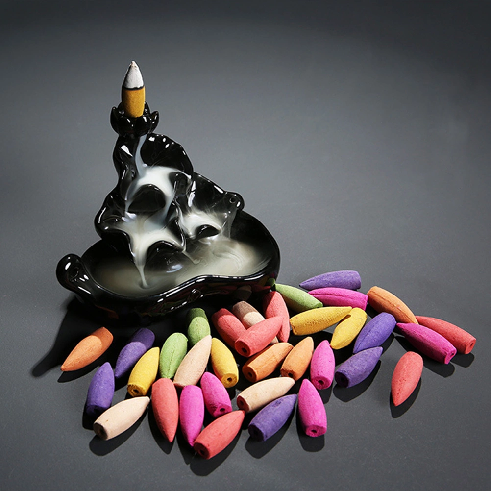 50pcs Natural Backflow Pagoda Indoor Incense Cone Household Aromatherapy Eaglewood