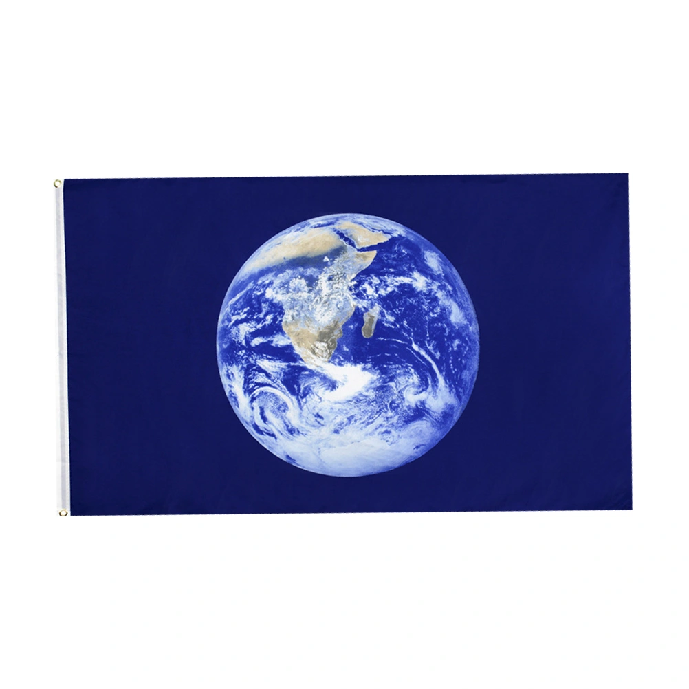 90x150cm Earth Day Flag Polyester Flag Large Earth Pattern Banner Home Decoration Blue