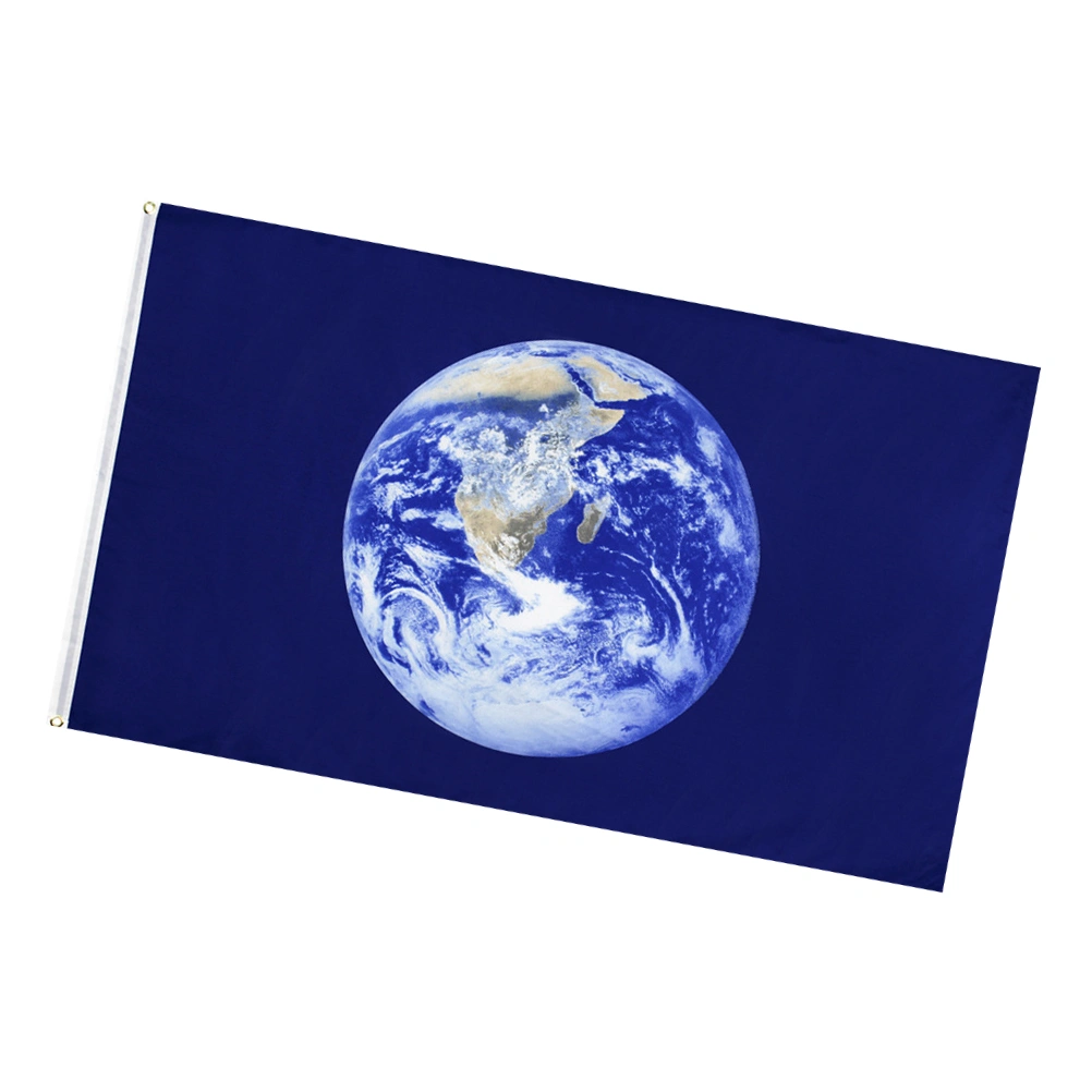 90x150cm Earth Day Flag Polyester Flag Large Earth Pattern Banner Home Decoration Blue