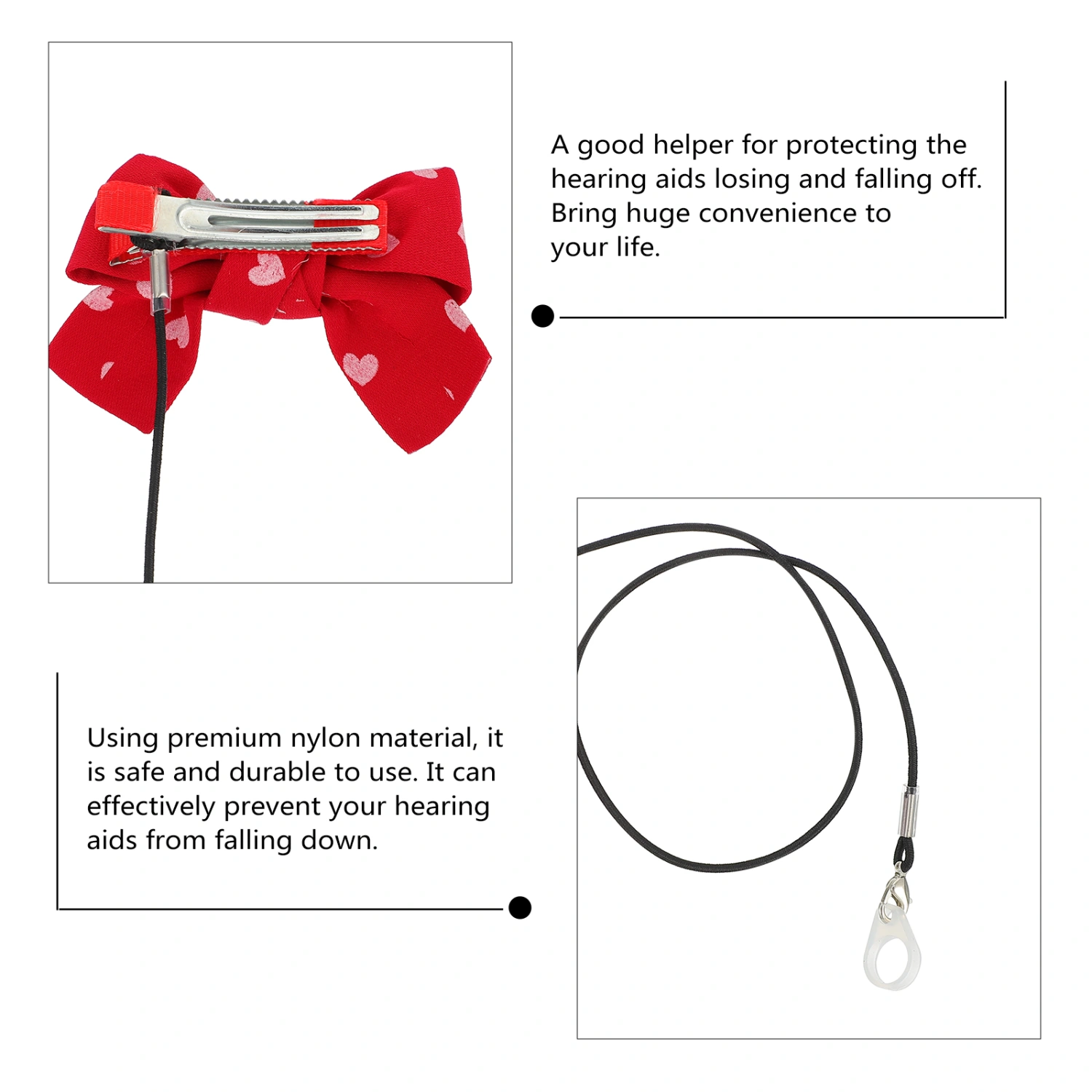 Reusable Deaf-aid Cord Deaf-aid Lanyard Deaf-aid Strap Deaf-aid Accessories (Single Ear)