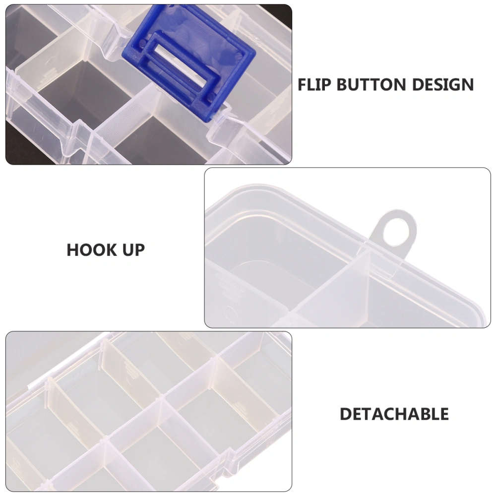 6pcs Pack Clear Plastic Box Beads Storage Containers Transparent Jewelry Case