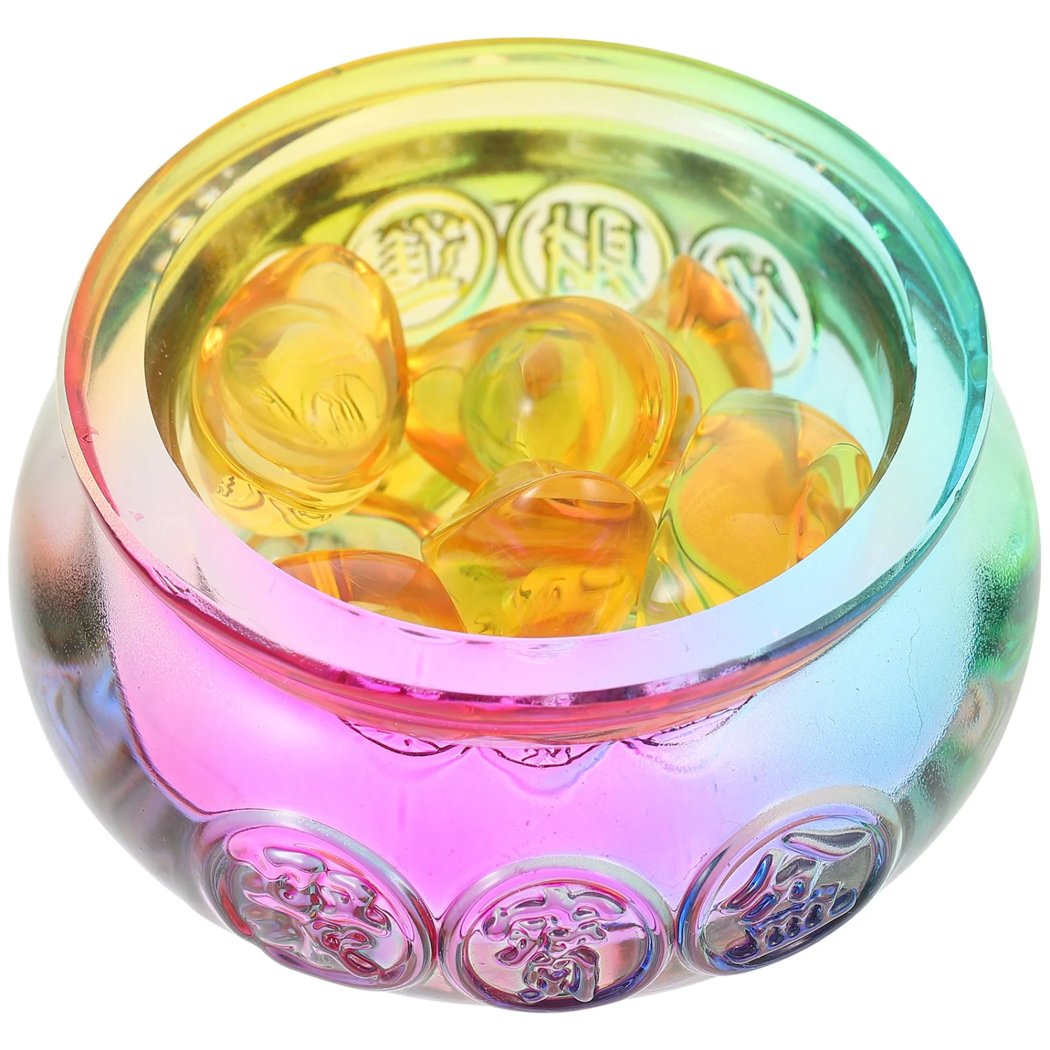 Decorative Wealth Basin Delicate Ingot Decor Desktop Crystal Ingot Home Decoration