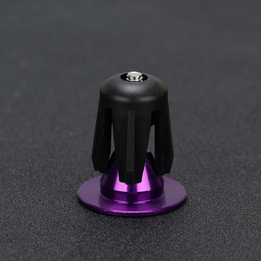 1 Pair Aluminum Alloy Mountain Bike Handle Plug M4X34mm Suitable for 22~24mm Caliber Grip Handlebar Plug (Purple)