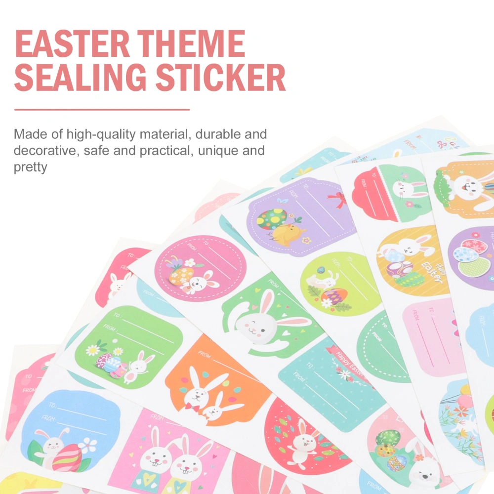 32Sheets Easter Themed Gift Sticker Cartoon Baking Label DIY Wrapping Decal