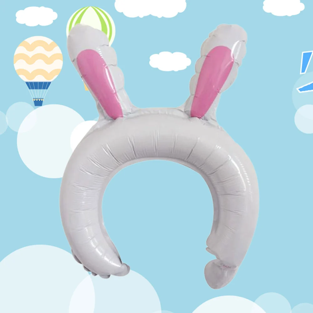 1pc Head Decor Foil Balloon Rabbit Ear Model Hair Band for Boy Girl Kids Birthday Party Decoration