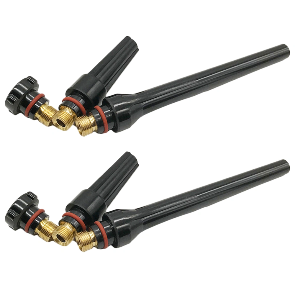 2 Sets of WP 17 18 26 Argon Arc Welding Tool 3m 16 Squared Welding Accessory Silicone Tube Copper Welding Tool(Black)