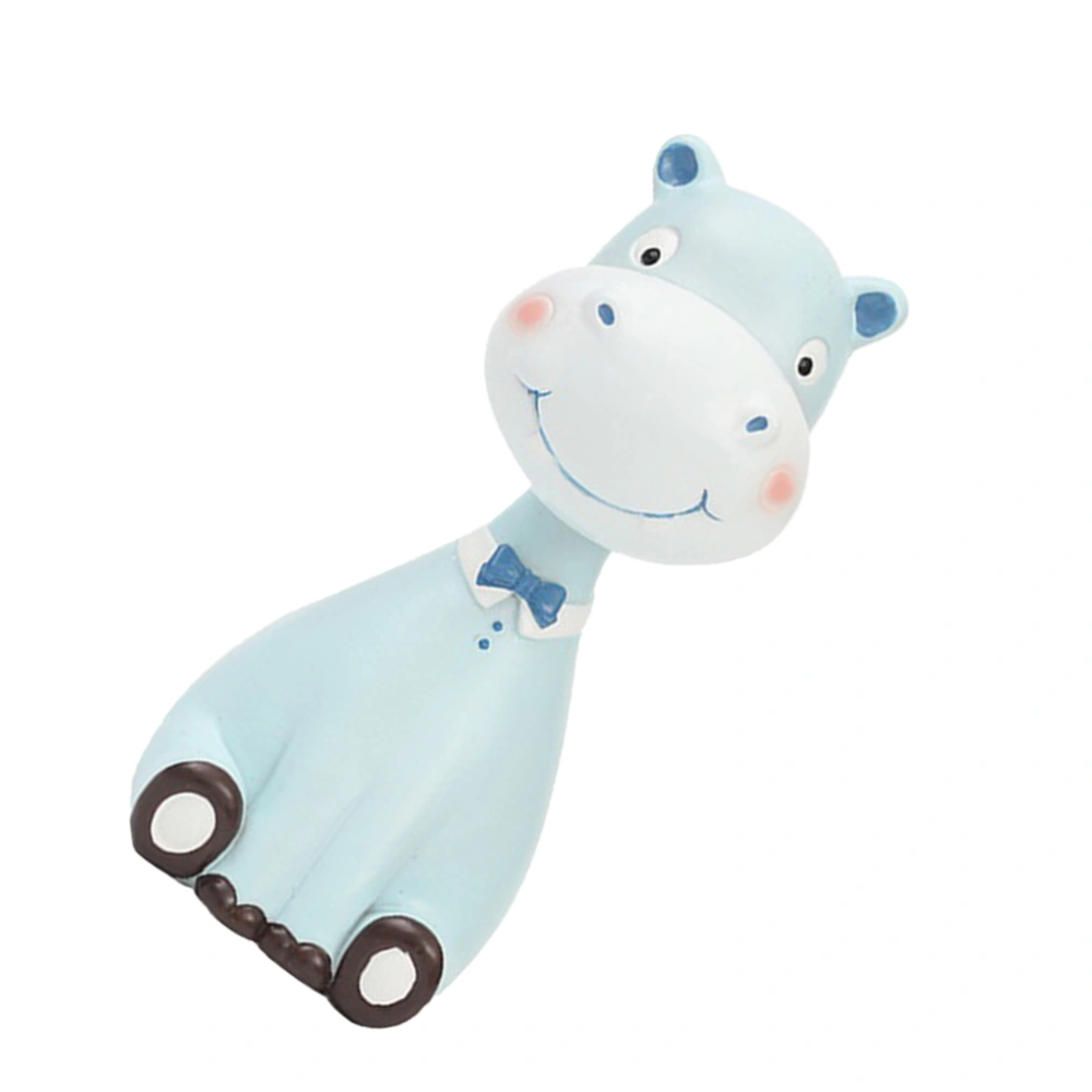 1Pc Cartoon Animal Glasses Holder Creative Resin Ornament Exquisite Desktop Adornment for Home Office (Hippo Pattern)