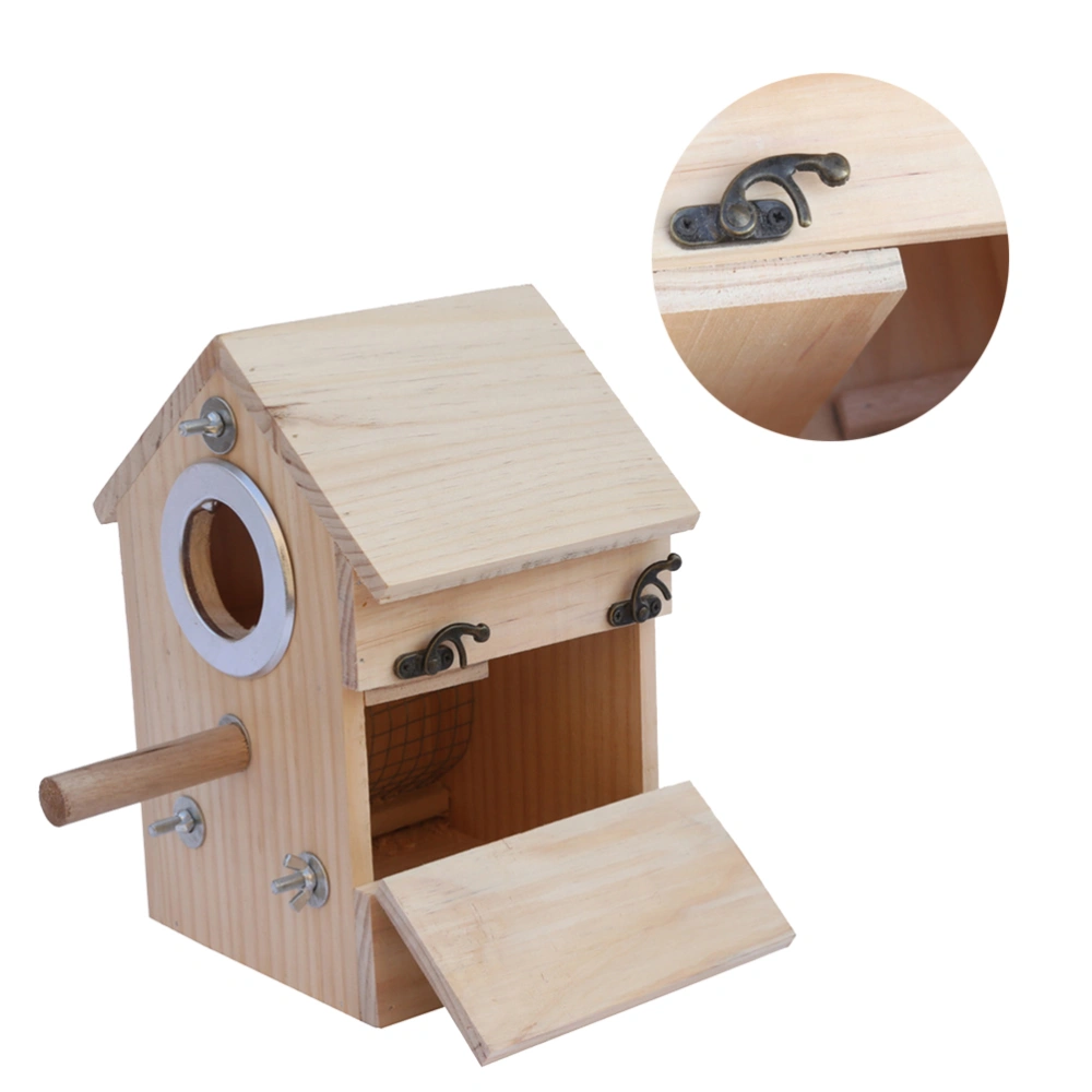 Breeding Wooden Nest Breeding Case for Bird Random Package of Left or Right Opening