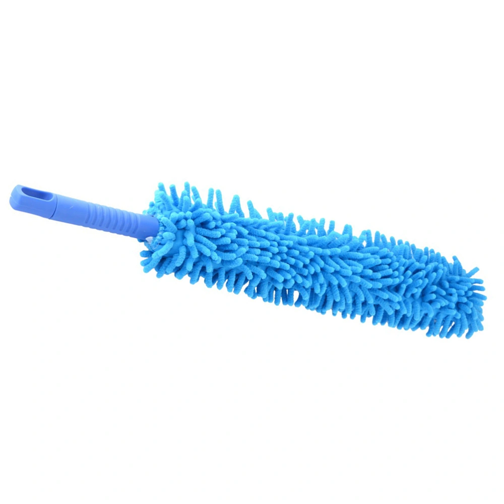 2 Pcs Microfiber Duster Household Dusting Brush Adjustable Bendable Chenille Cleaning Duster Car Washing Dusting Brush (Blue)