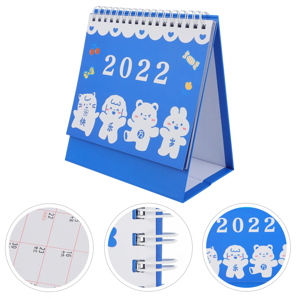 1 Pc Portable 2022 Mini Calendar With Lovely Bear Style for Desktop Office And Home