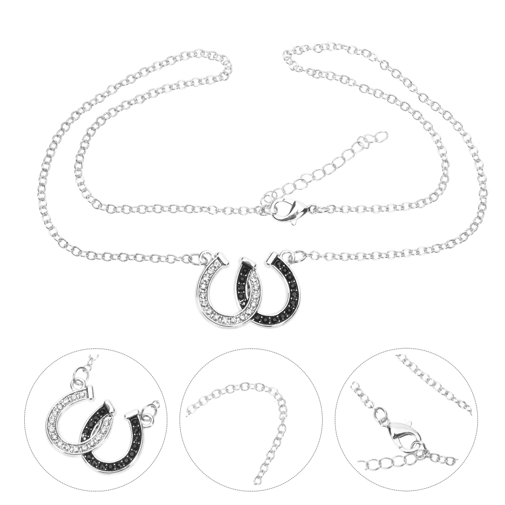 Horseshoe Necklace Pendant Necklace Creative Necklace Jewelry for Men Women