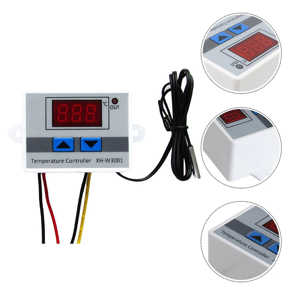 220V 1500W Programmable Thermostat Smart Digital Thermostat Cooling and Heating Temperature Controller for Central Air Conditioner Fan Coil Units (White)