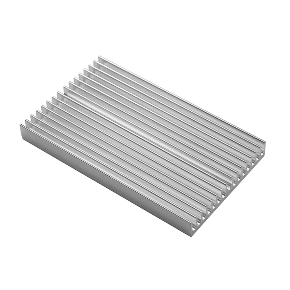 Aluminum Alloy Heat Sink Radiator Plate Cooling Block for PCB IC Chip - 100x60x10mm (Silver)