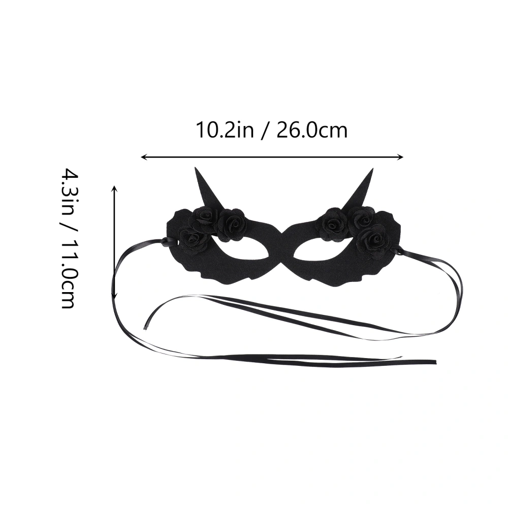 1Pc Masquerade Mask Women Flower Mask Pretty Half-face Mask Halloween Mask