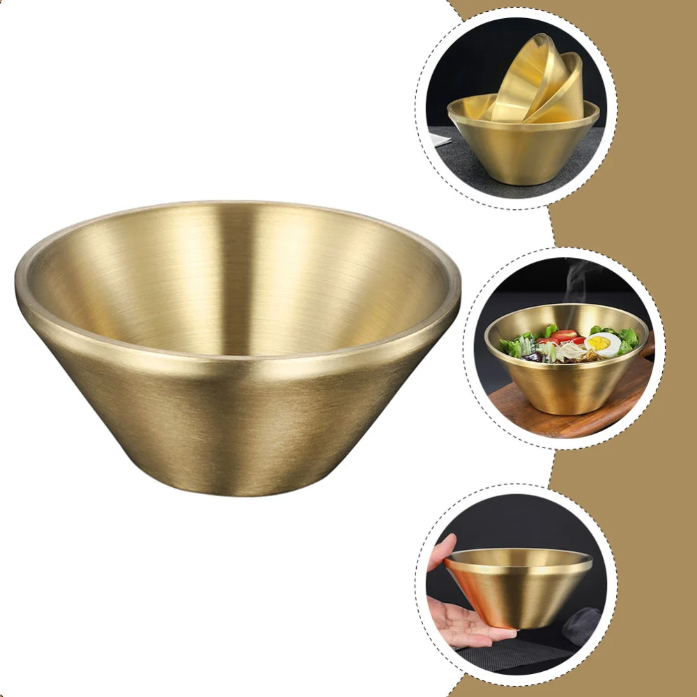 Stainless Noodle Bowl Stainless Ramen Bowl Anti-scald Soup Bowl Stainless Soup Bowl