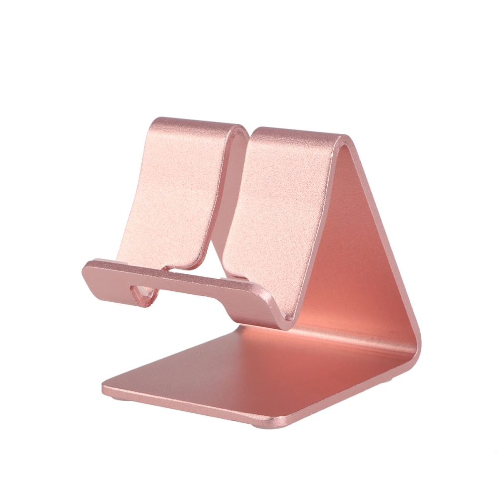 Universal Desktop Support Holder Tablet Phone Stand for Smartphone iPhone Pad Metal Aluminum Alloy Stand (Rose Gold)