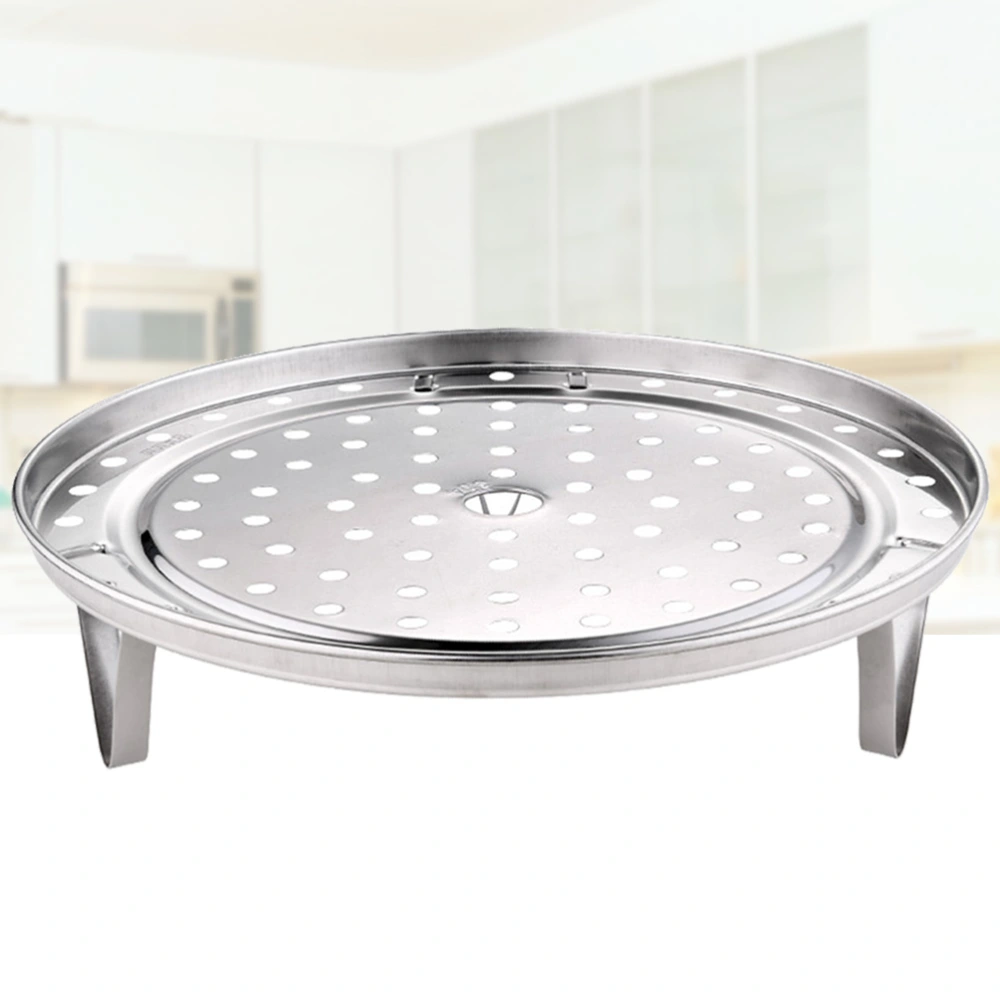 Stainless Steel Round Steamer Rack Plate Three-legged Steaming Stand for Home Kitchen Cooking Small Size