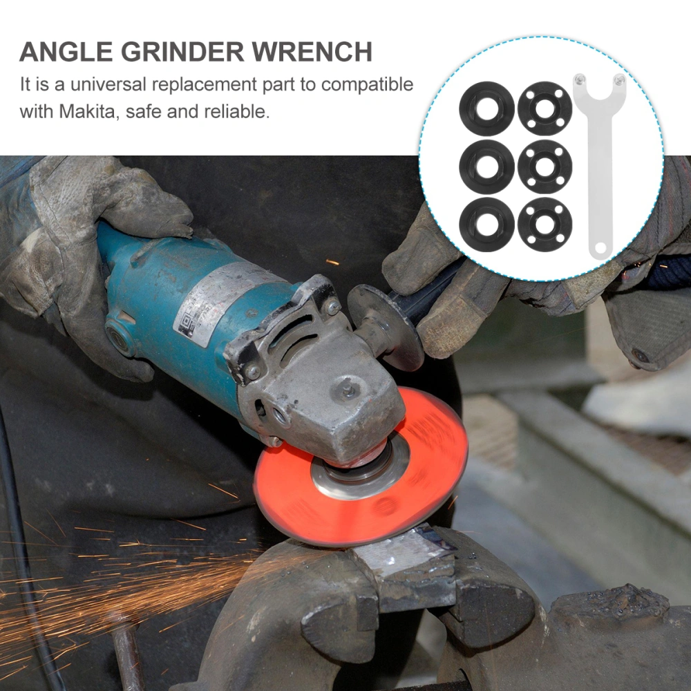 1 Set Grinder Flange Angle Wrench and Nut Set Grinder Attachments Compatible With Makita