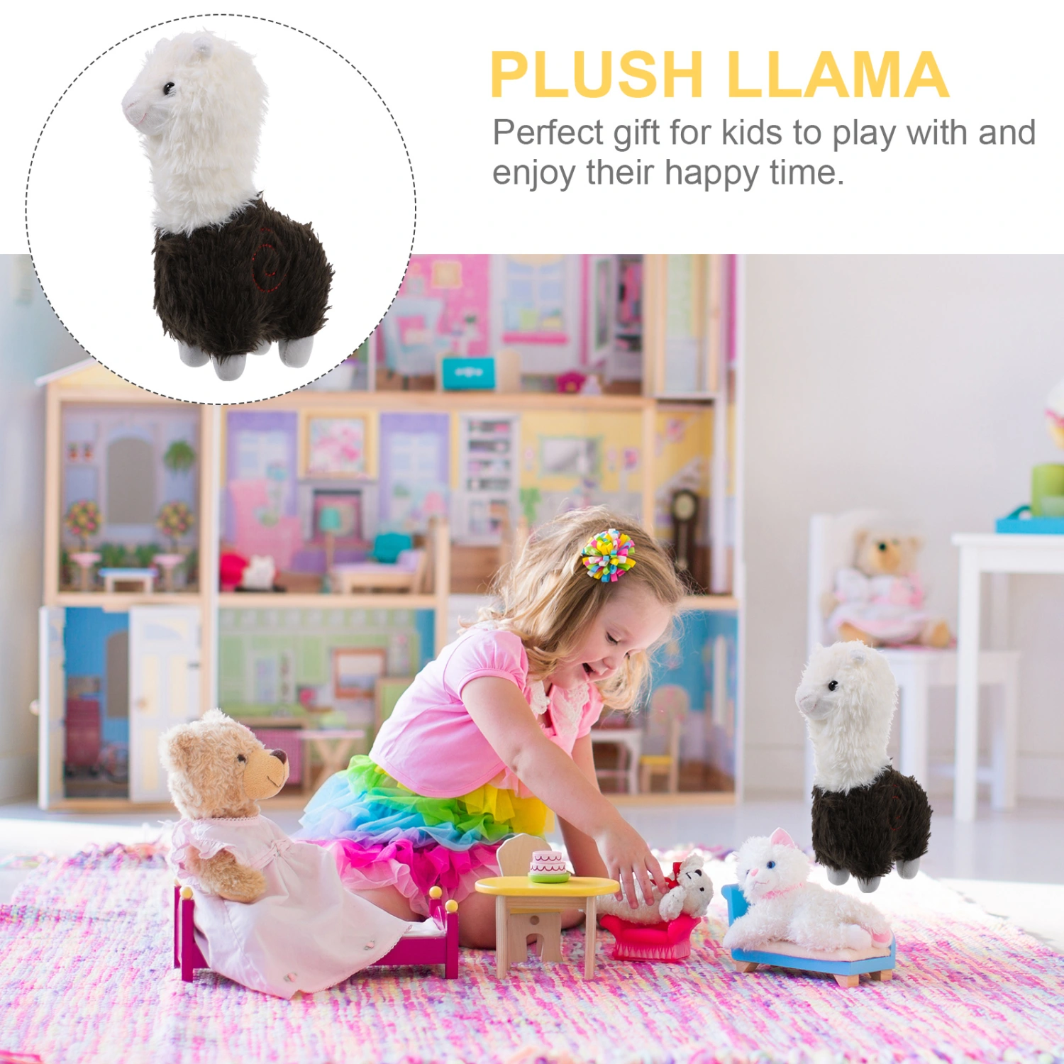 Alpaca Plush Toy Large Llama Stuffed Animal Doll Pillow Cushion Home Decoration