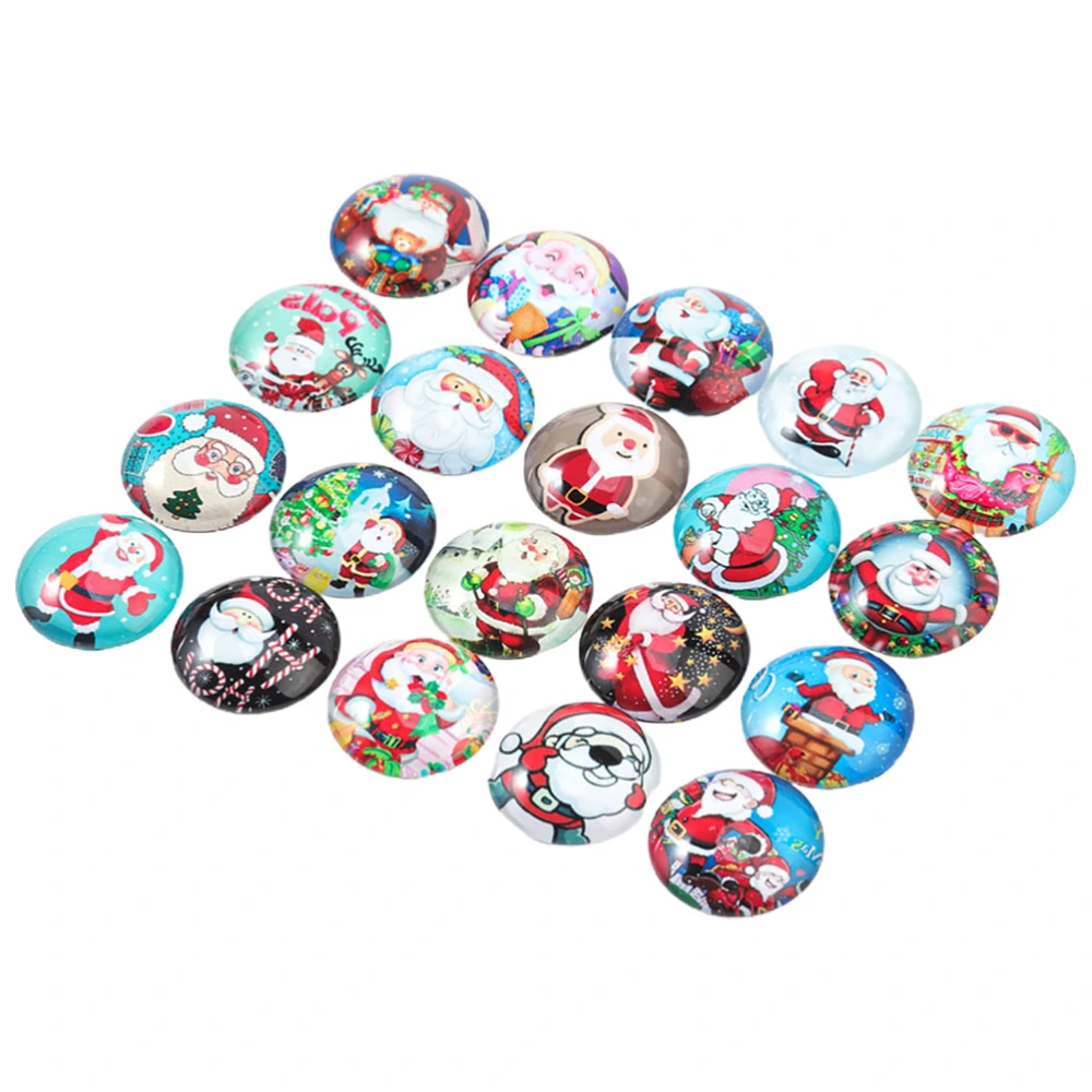 60Pcs Christmas DIY Glass Cabochons Beautiful Glass Gemstone (Random Style)