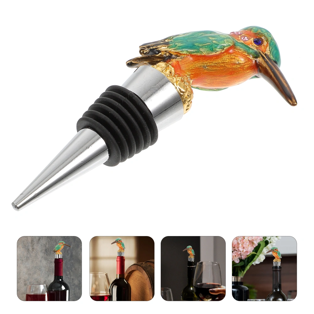 1Pc Wine Stopper Colored Birds Design Wine Bottle Plugs Simple Wine Accessories