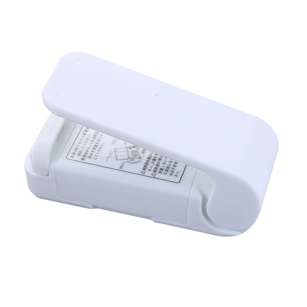 1 Pc Portable Mini Bag Sealer Hand-held Food Saver Battery Operated Heat Sealer (White, No Battery)