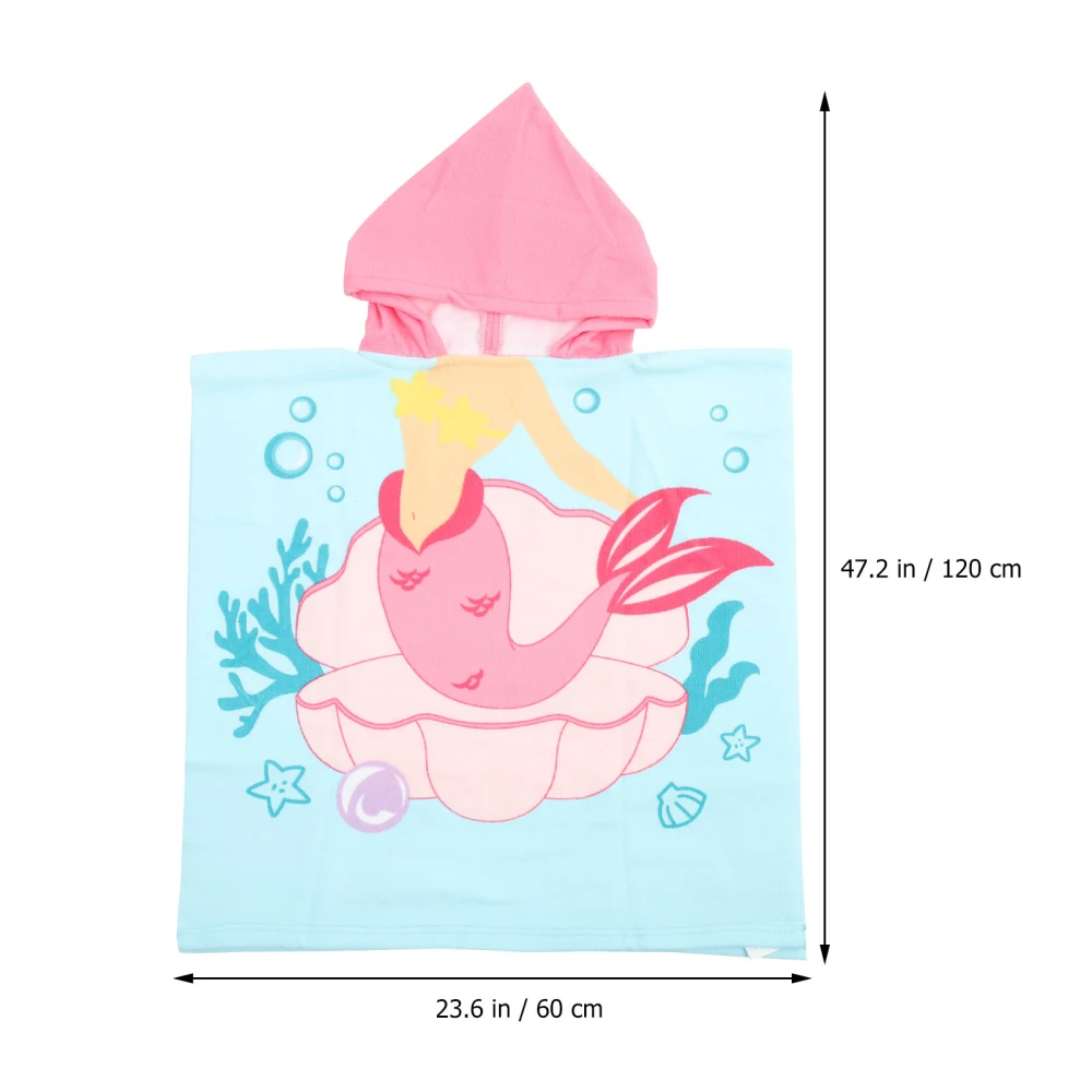 Kids Beach Towel Cartoon Printing Bath Towel Kids Pool Towel Hooded Towel