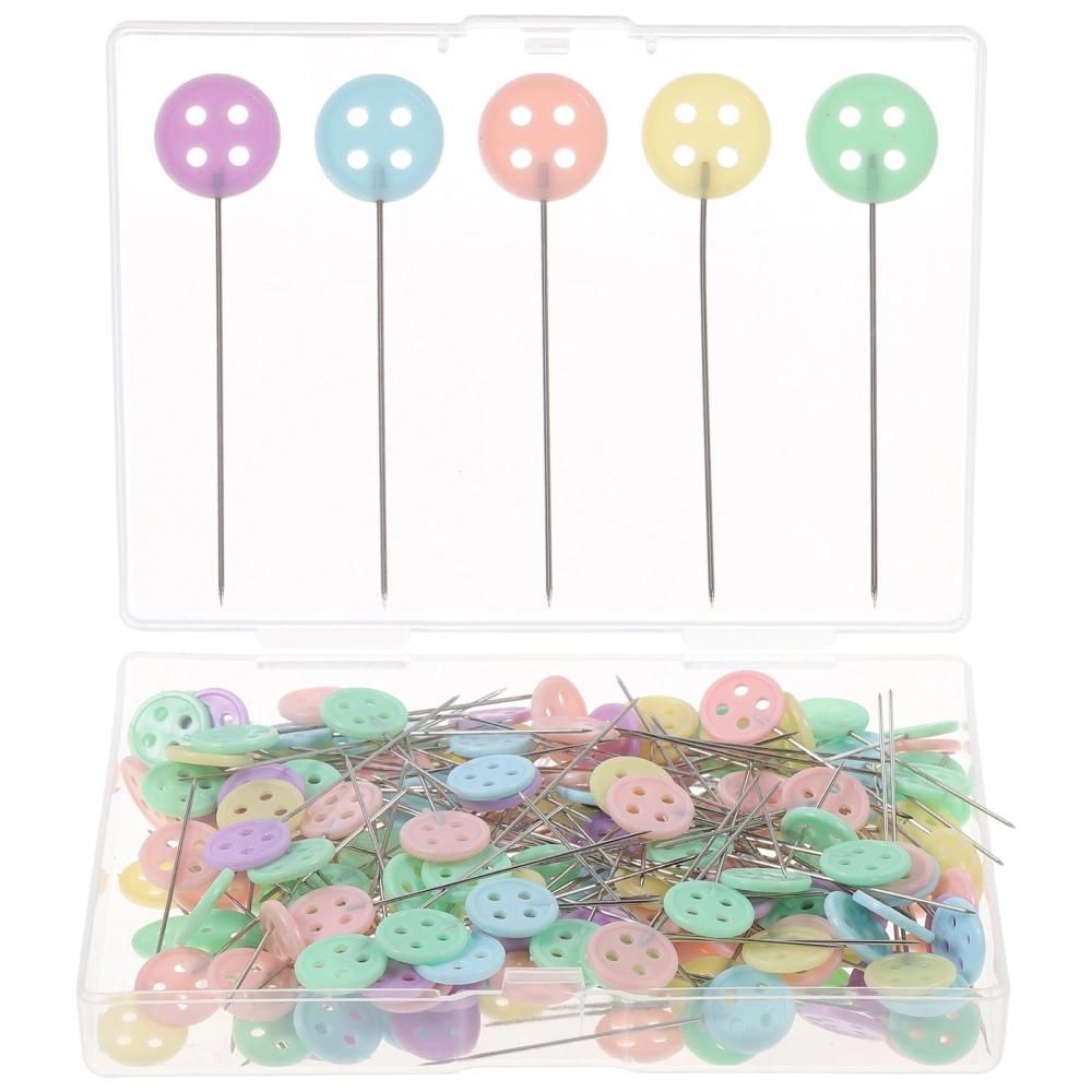 200pcs Button Head Straight Flat Button Head for DIY Sewing Crafts (Button)