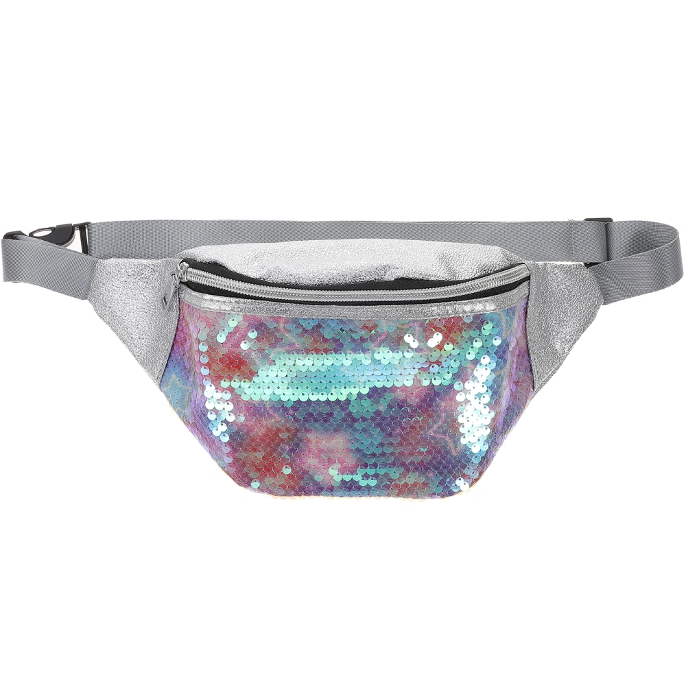 TENDYCOCO Fashion Mermaid Colorful Sequins Pocket Youth Personality Waist Bag Multi-functional Large Capacity Sports Bag