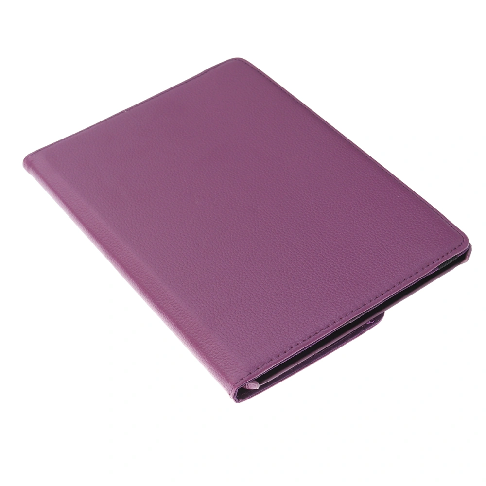 Tablet PC Case 360 Rotating Stand Litchi Leather Full Body Protective Cover with Smart Wake-up / Sleep for Air 2 (Purple)