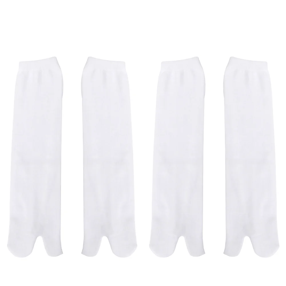 2 Pairs Comfortable Two-toed Socks Breathable Kimono Clog Socks (Free Size)