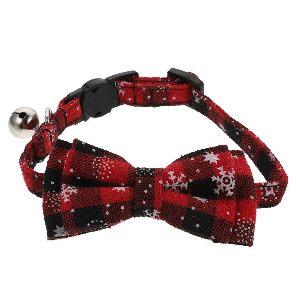 1Pc Xmas Pet Collar Classic Bowknot Design Cat Collar Decorative Collar Pet Supply