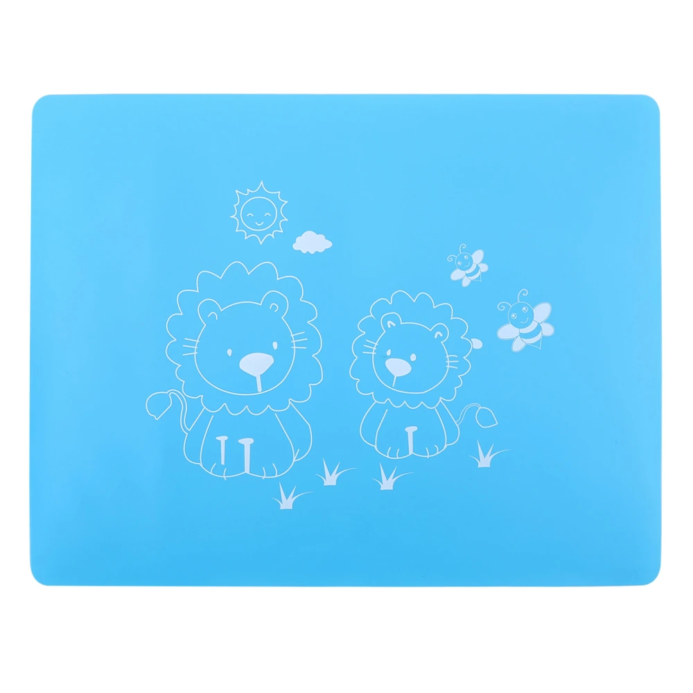 1pc Children Dinning Mat Silicone Placemat Cartoon Table Mat Heat Insulated Pad