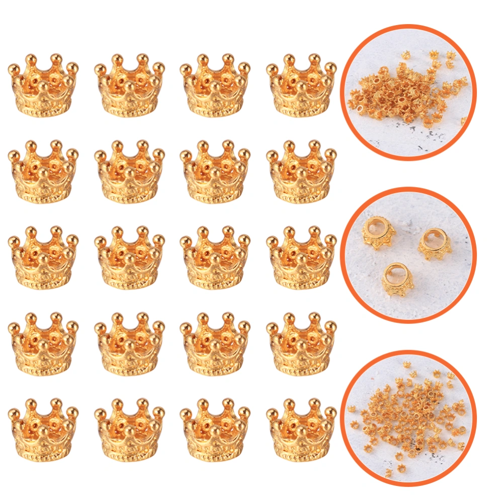 50pcs Crowns Charms Crowns Loose Pendants Charm Bracelet Connector Charms