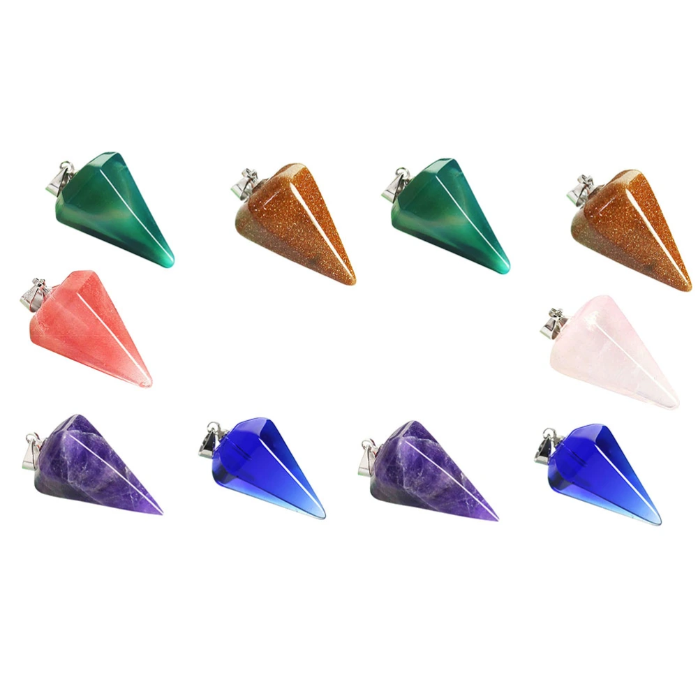 10 Pcs Hexagonal Cone Shape Pendant DIY Jewelry Pendant Charm Jewelry Making Supplies