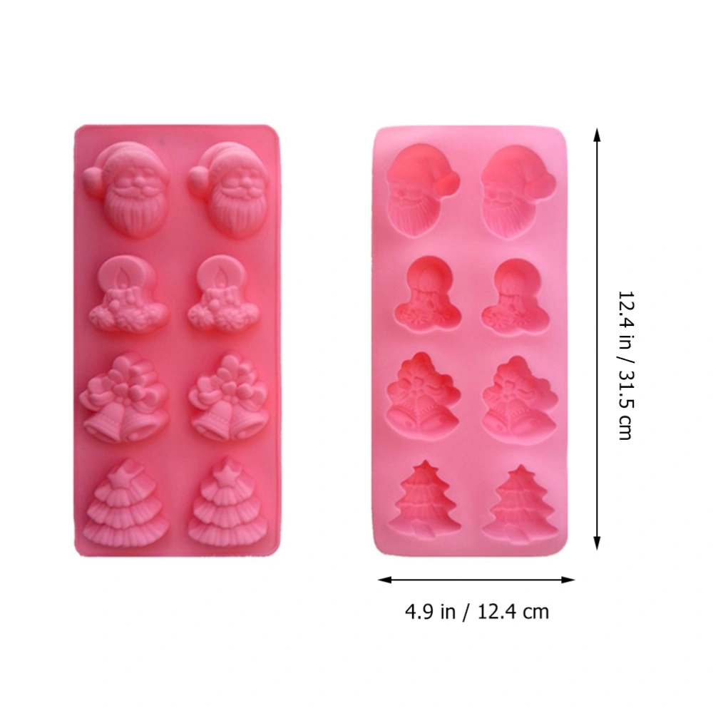 1Pc DIY Silicone Baking Molds Christmas Themed Shape Mold Handmade Soap Mold