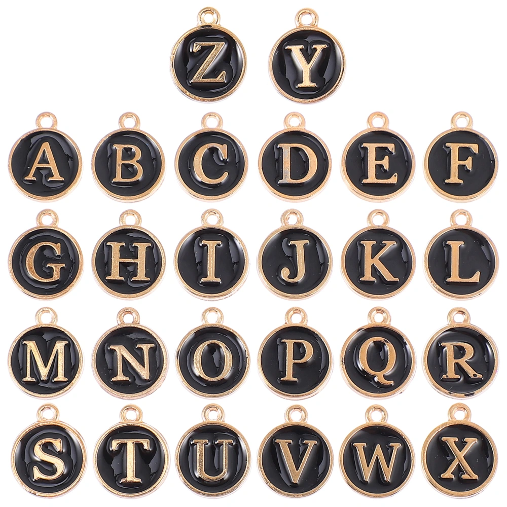 26 Pcs DIY Jewelry Adorns Women Necklace Pendants Letter Shape DIY Ornaments