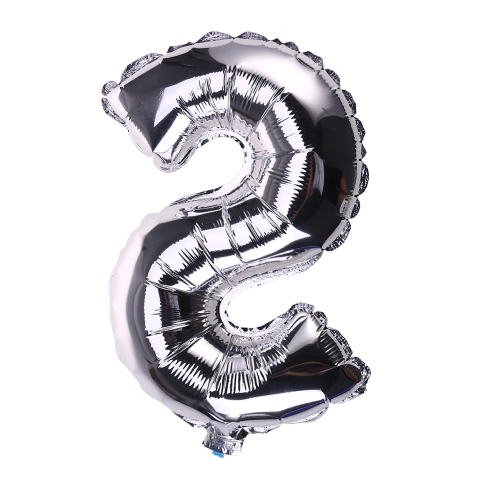 16-inch Silver Letter S Shaped Aluminum Foil Balloons Alphabet Balloons for Wedding Birthday Party Decorations