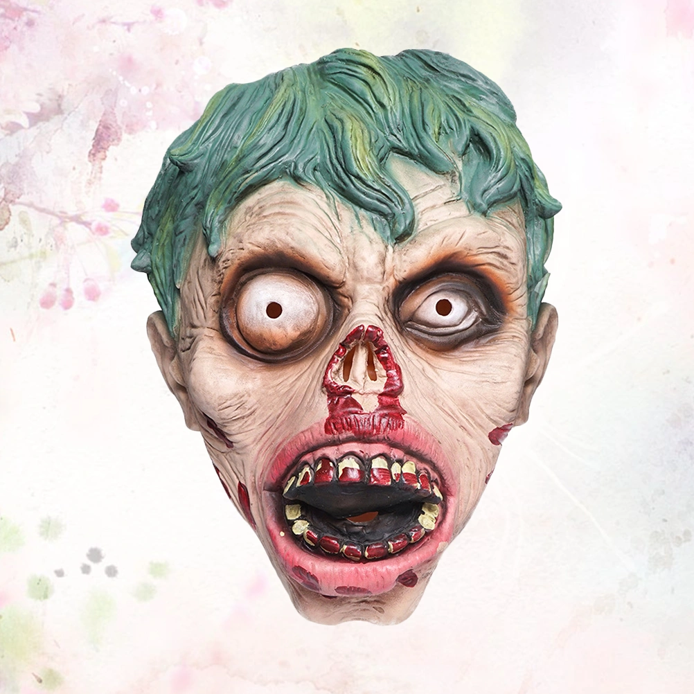 Funny Zombie Face Cover Halloween Masquerade Mask Dress-Up Mask Performance Costume Props for Costumes Parties Festival 
