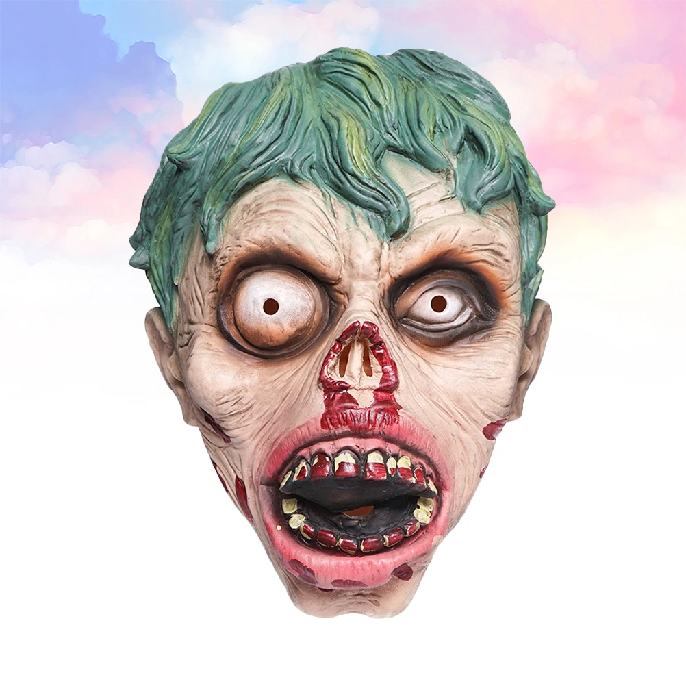 Funny Zombie Face Cover Halloween Masquerade Mask Dress-Up Mask Performance Costume Props for Costumes Parties Festival 