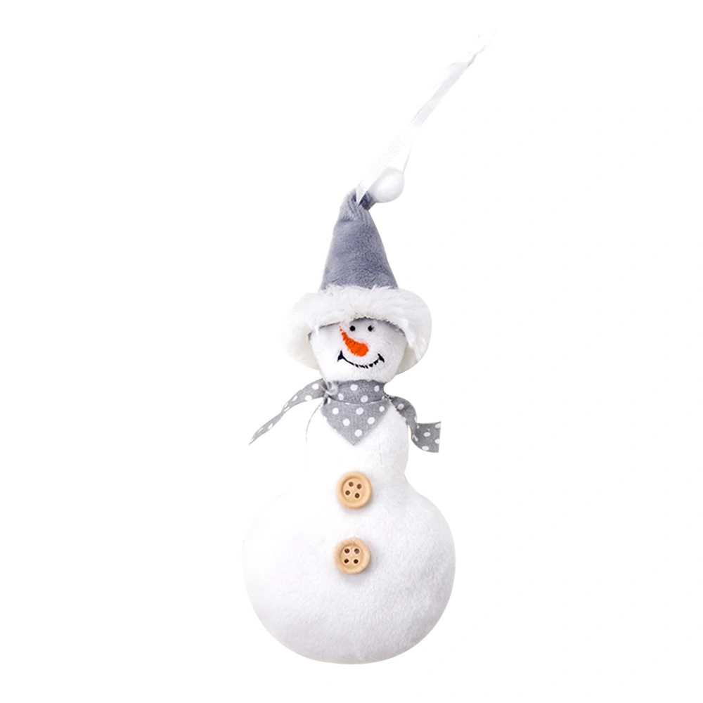 2pcs Christmas Hanging Doll Ornament Christmas Tree Pendant Party Decor for Wall Door (Grey Snowman)