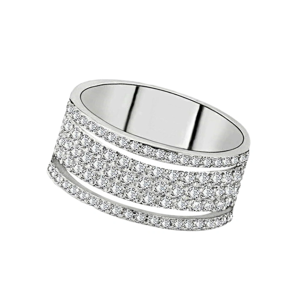 Creative Wheel Designed Rings Rhinestone Finger Rings Elegant Finger Decoration Silver 8